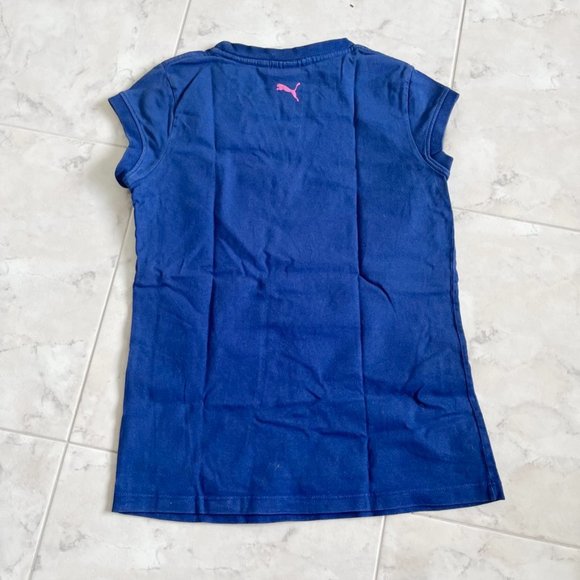 Set of PUMA Graphic Tee Shirt XL & Athletic Active Old Navy Shorts Girls Large - Picture 4 of 8